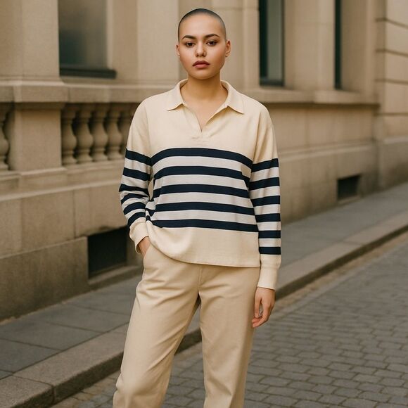 Saks Fifth Ave V-neck Striped Sweater size XL - Picture 7 of 7